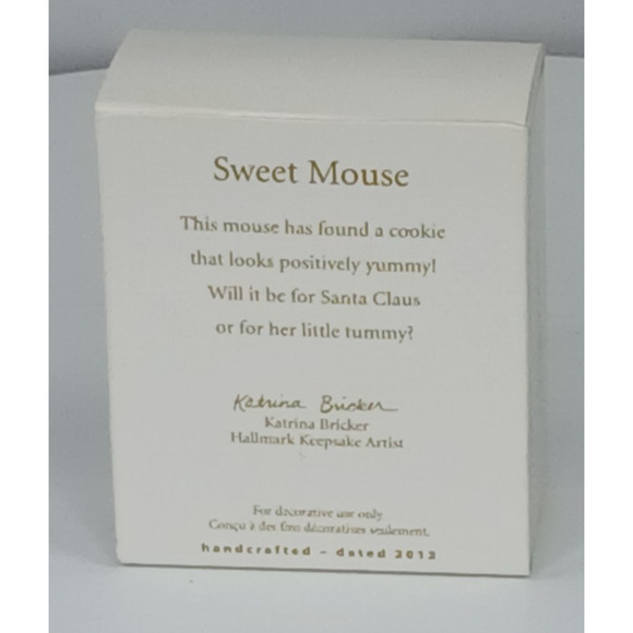 Hallmark Keepsake 2012 Christmas Tree Ornament Sweet Mouse - Picture 12 of 12
